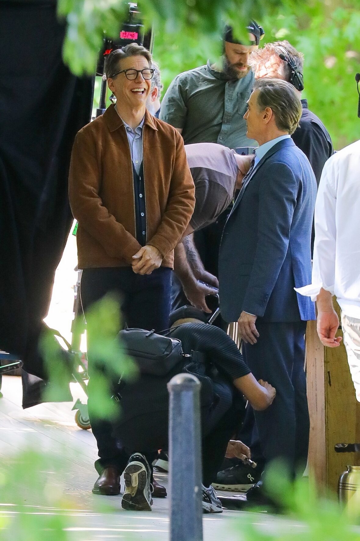 Billy Crudup & Sean Hayes film The Morning Show season 5