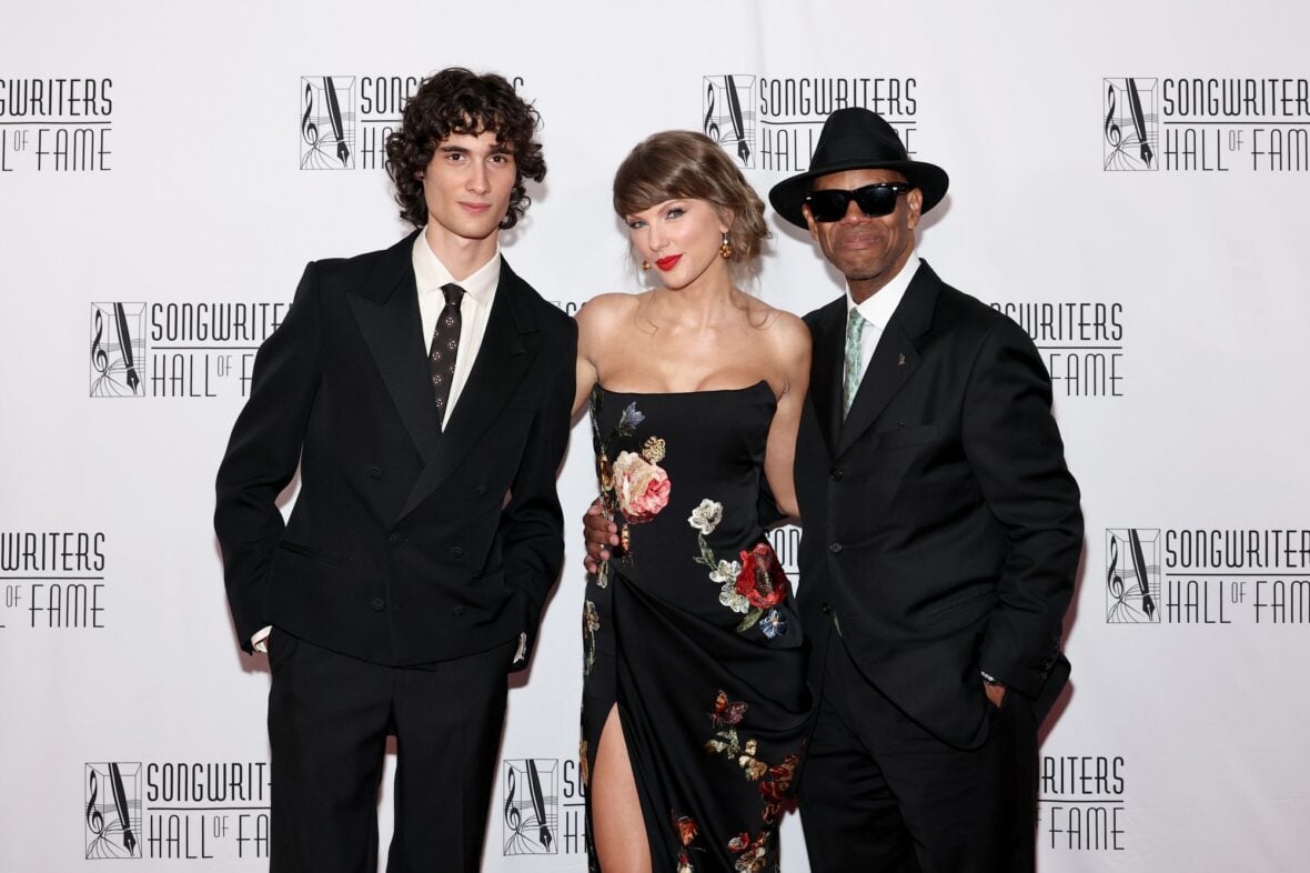 Sombr, Taylor Swift and Jimmy Jam at the 2026 Songwriters Hall of Fame Induction and Awards Gala