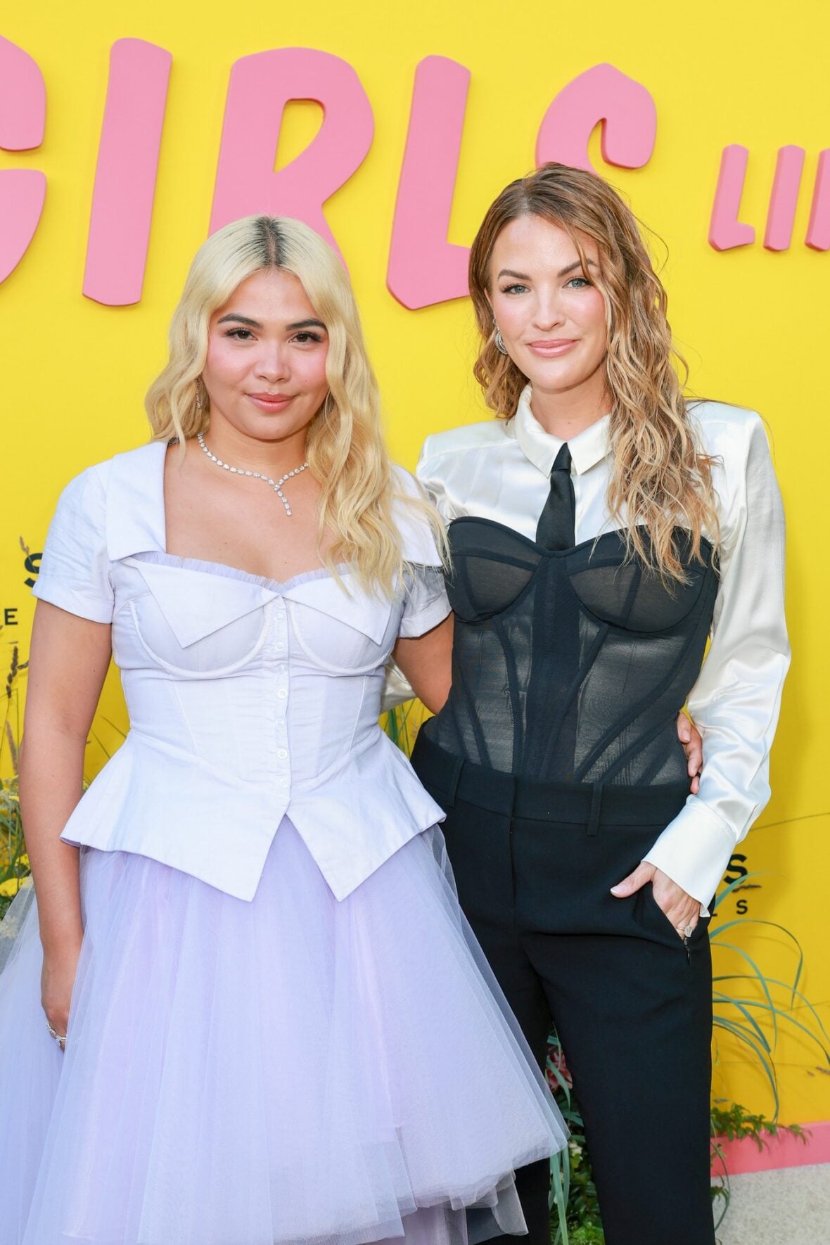 Hayley Kiyoko and Becca Tilley at Girls Like Girls premiere