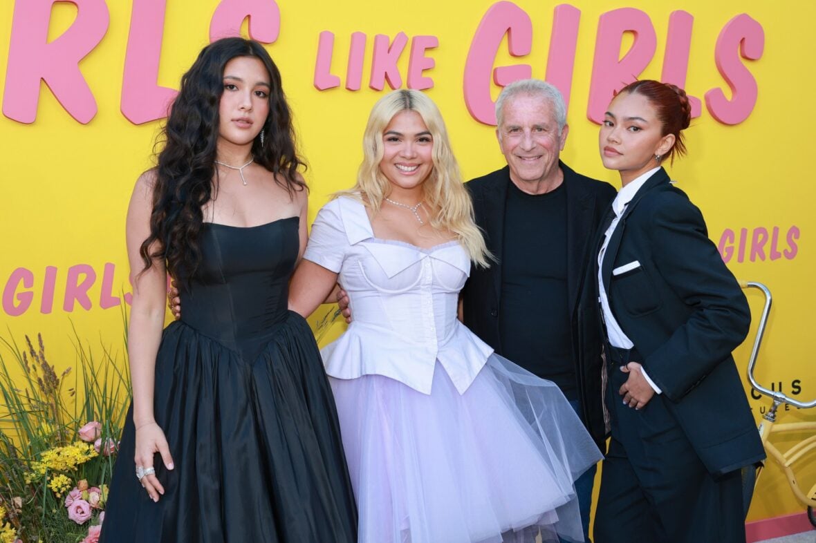 Maya da Costa, Hayley Kiyoko, Marc Platt and Myra Molloy at Girls Like Girls premiere