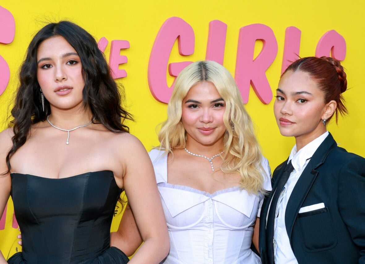 Maya da Costa, Hayley Kiyoko and Myra Molloy at Girls Like Girls premiere