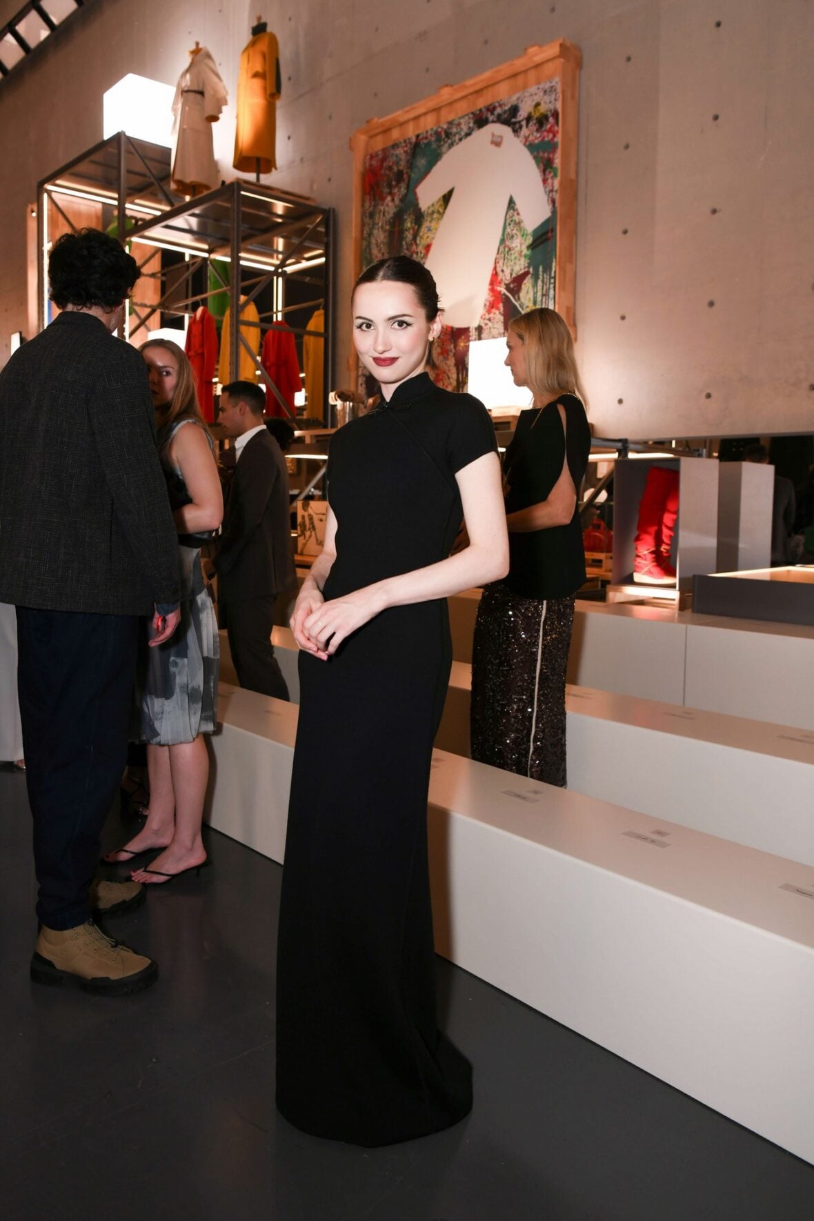 Maude Apatow poses at the Max Mara fashion show in Shanghai