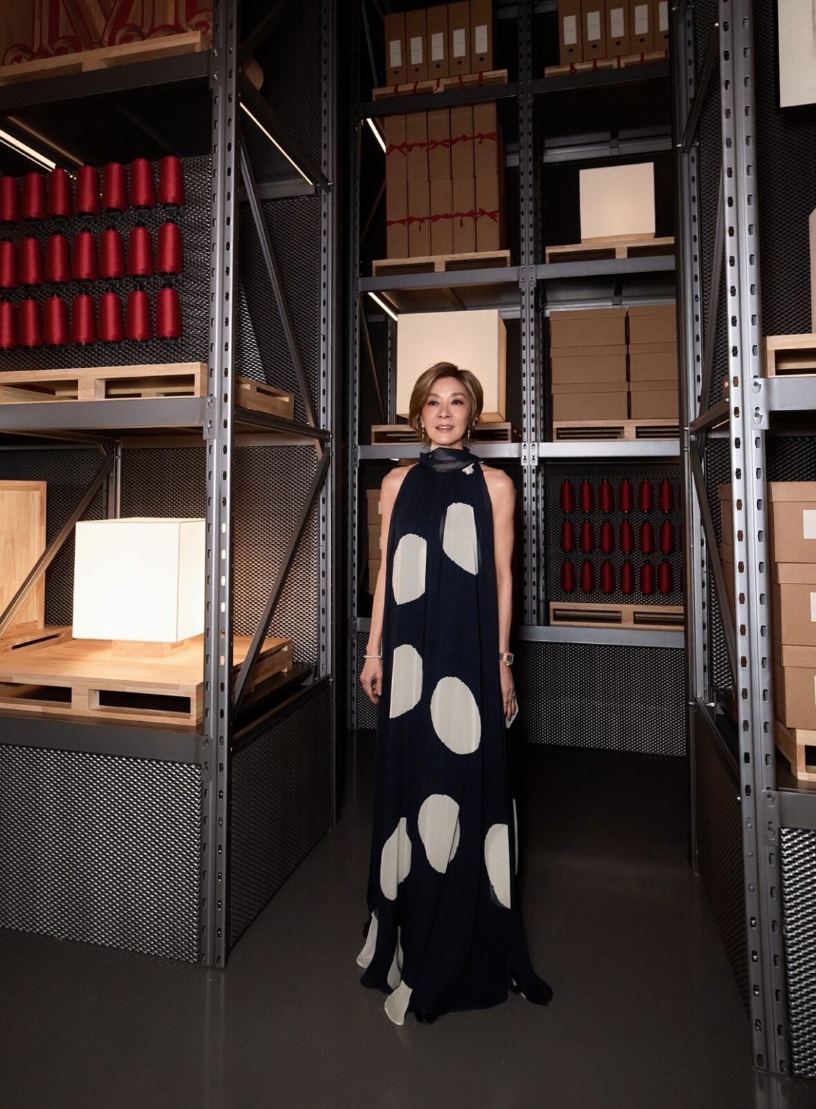 Michelle Yeoh poses at the Max Mara fashion show in Shanghai