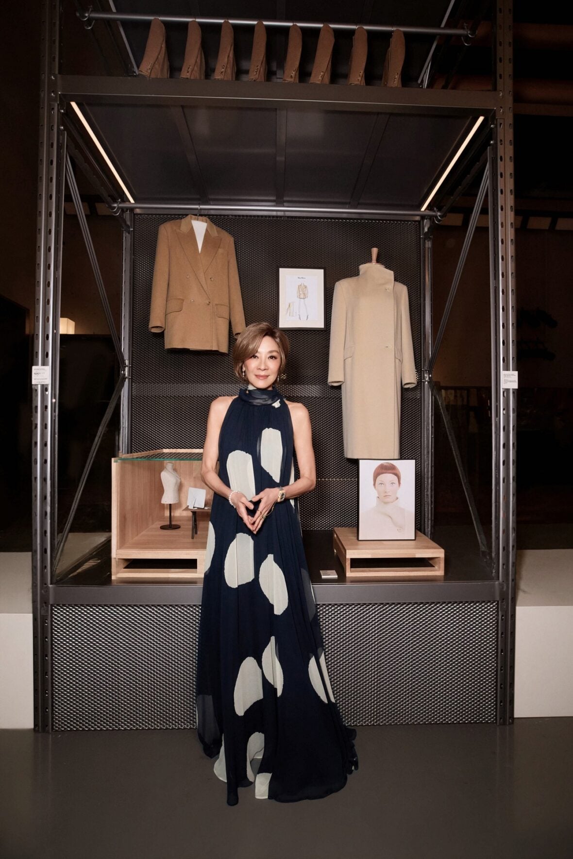 Michelle Yeoh poses at the Max Mara fashion show in Shanghai