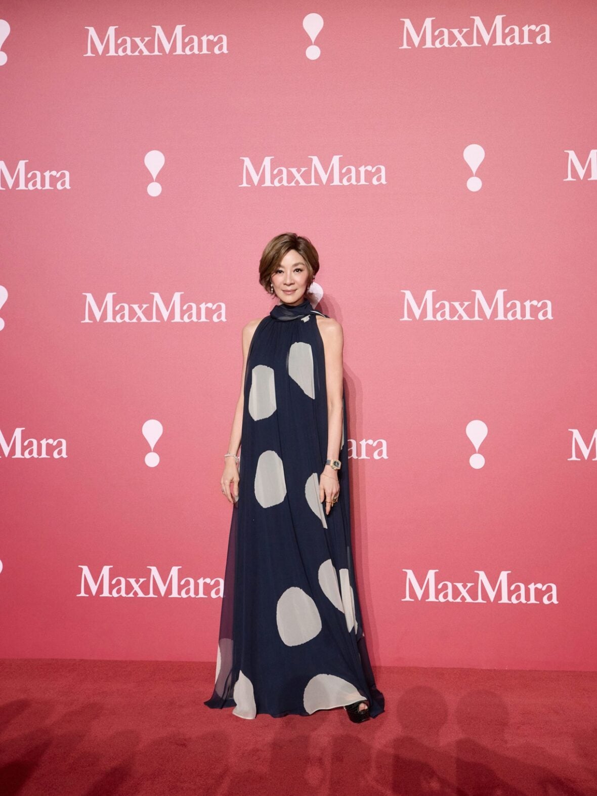 Michelle Yeoh poses at the Max Mara fashion show in Shanghai