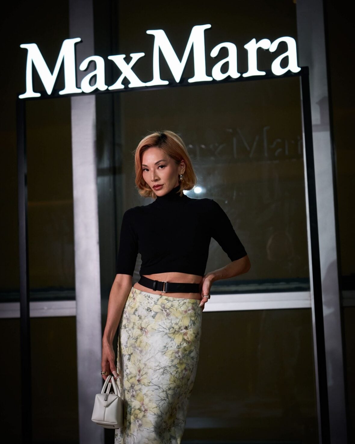 Tina Leung poses at the Max Mara welcome dinner in Shanghai