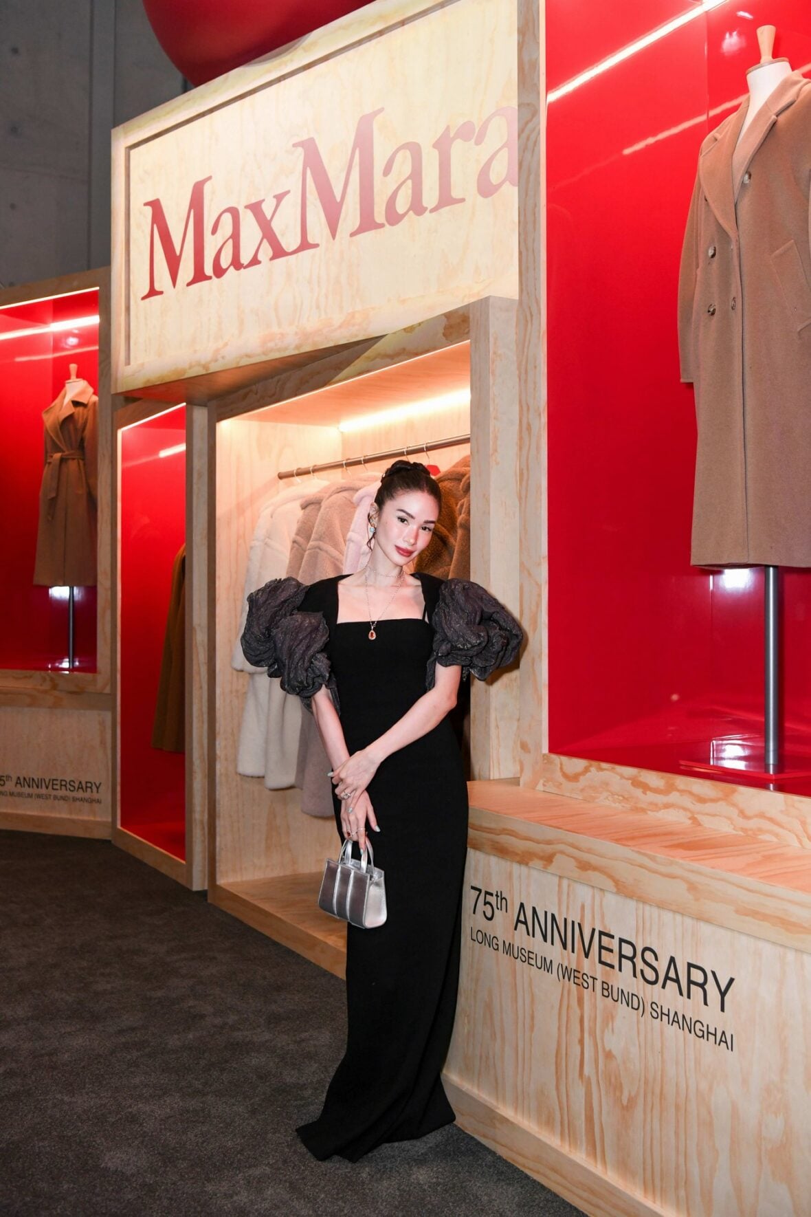 Heart Evangelista poses at the Max Mara fashion show in Shanghai