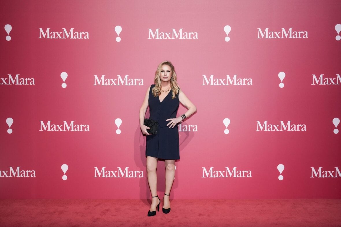 Kathy Hilton poses at the Max Mara fashion show in Shanghai