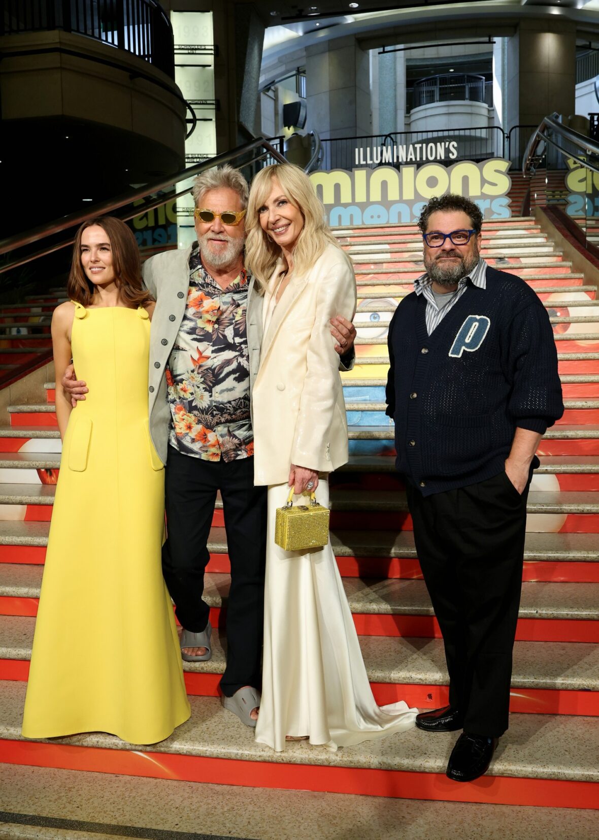 Zoey Deutch, Jeff Bridges, Allison Janney and Bobby Moynihan at Minions & Monsters premiere