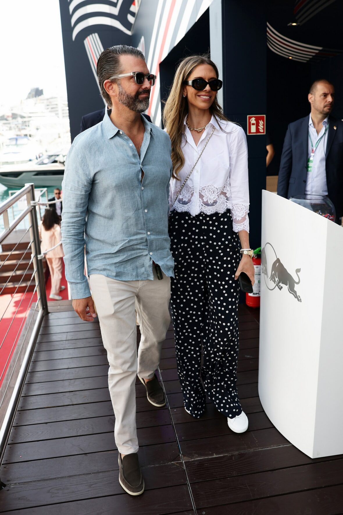 Donald Trump Jr. and Bettina Anderson attend F1 Grand Prix of Monaco