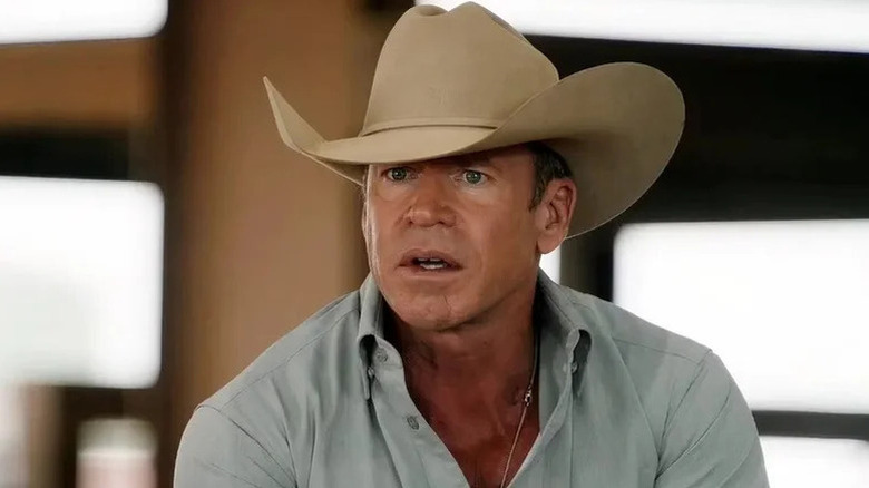 Travis Wheatley (Taylor Sheridan) looking stunned on 