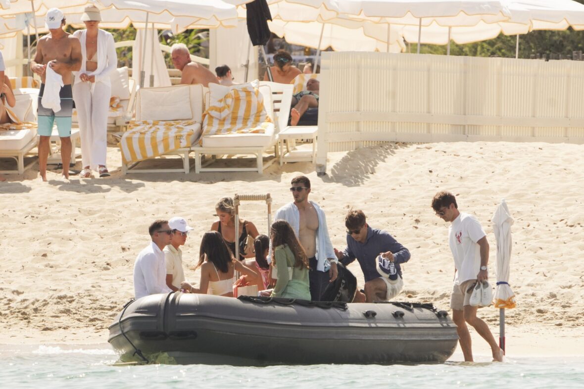 Charles Leclerc with friends and family in Saint-Tropez