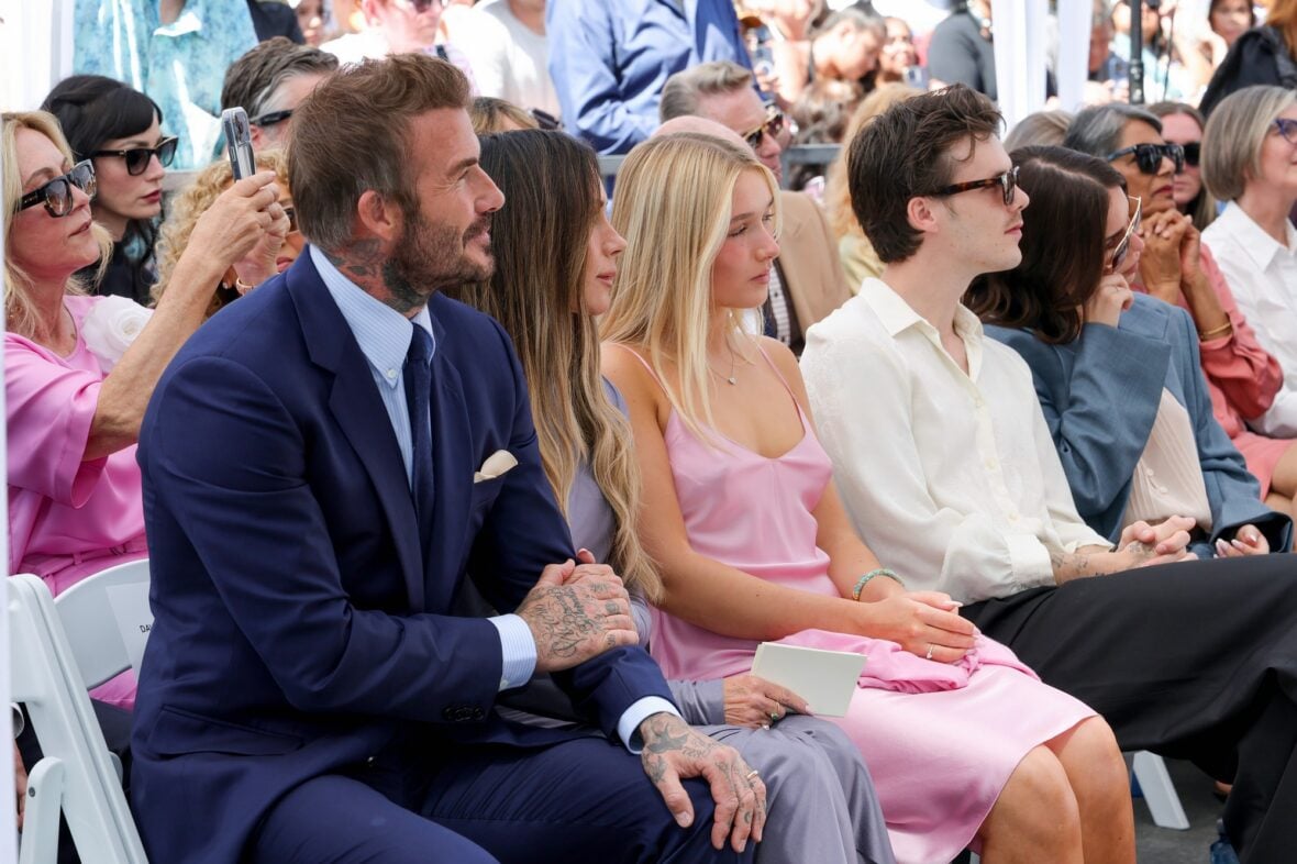 Beckham family at David Beckham's star ceremony