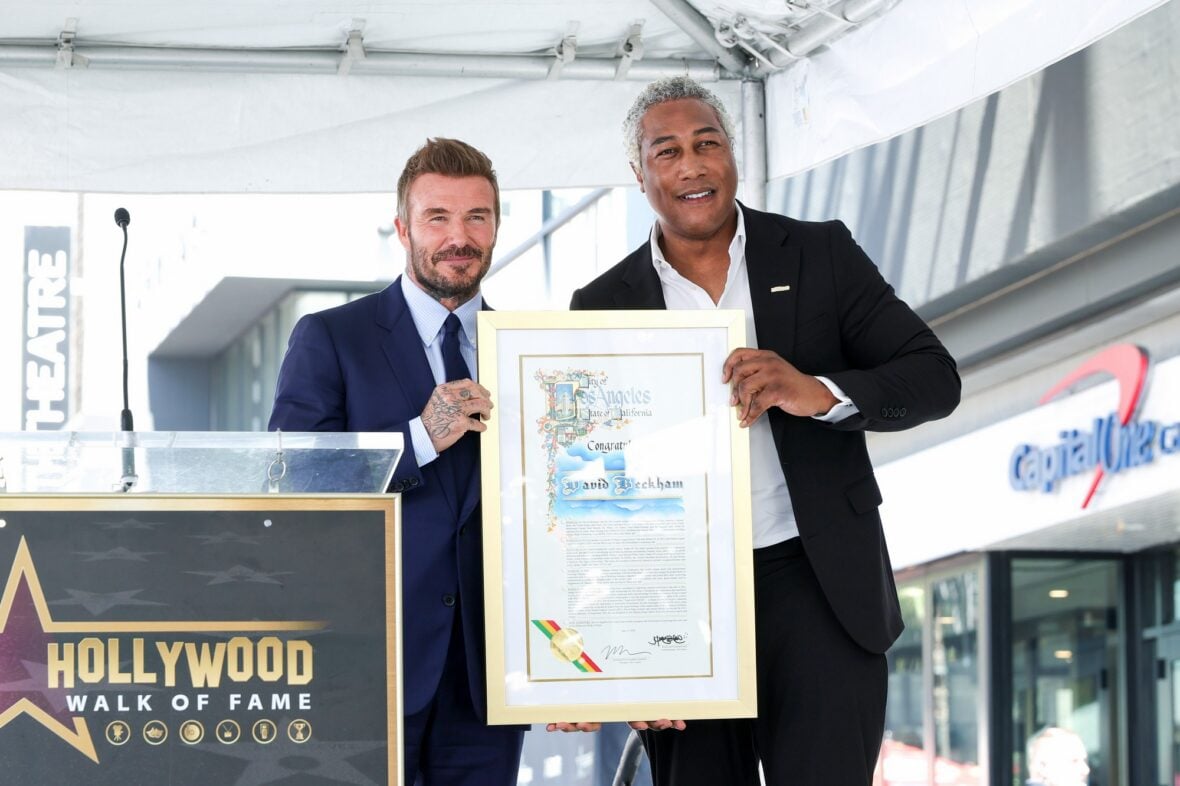 David Beckham at his star ceremony