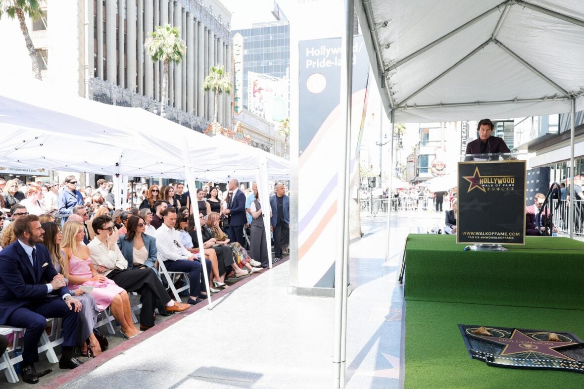 Beckham family at David Beckham's star ceremony
