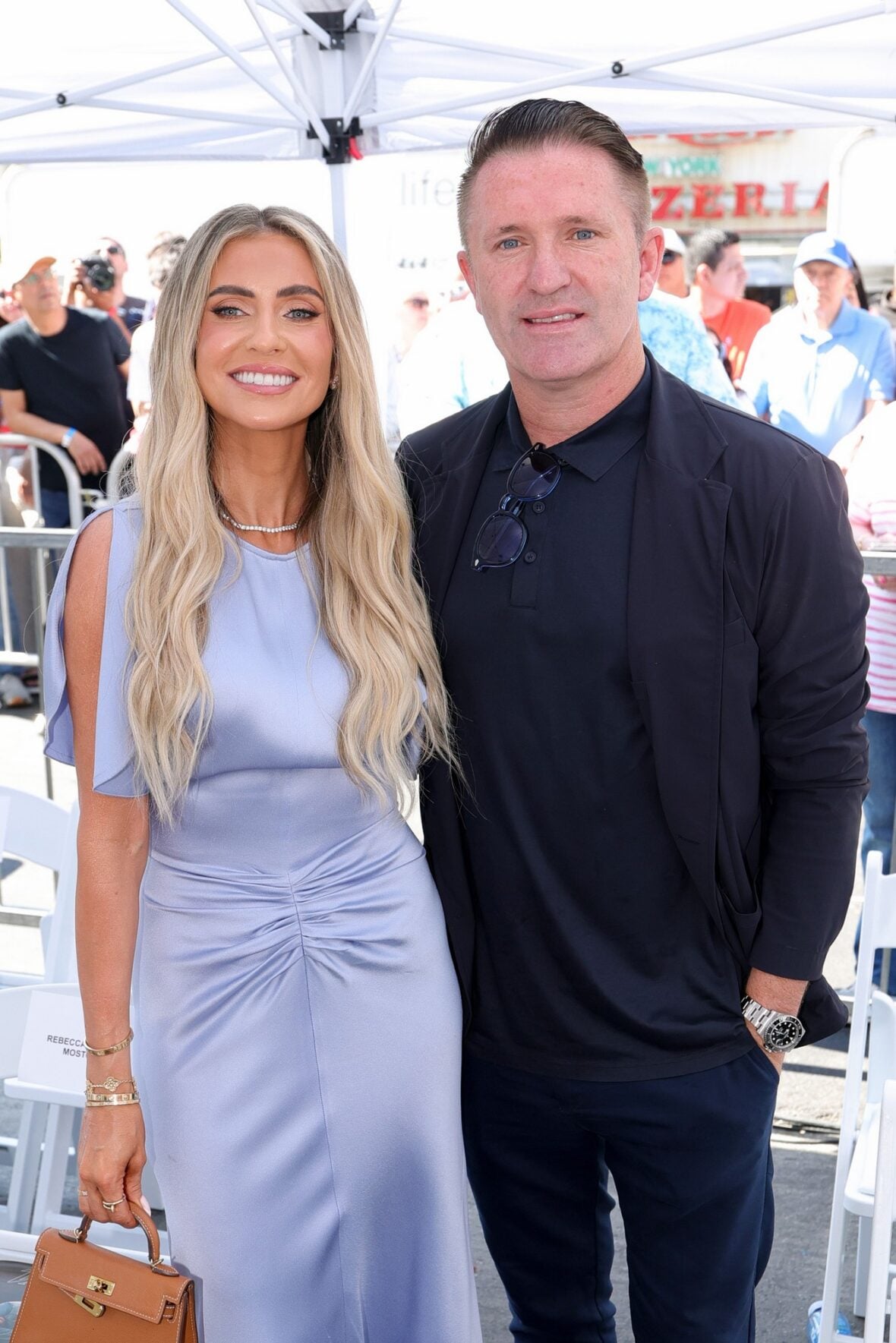 Robbie and Claudine Keane at David Beckham's star ceremony