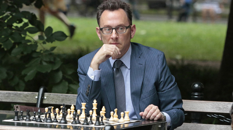 Harold (Michael Emerson) playing chess on 