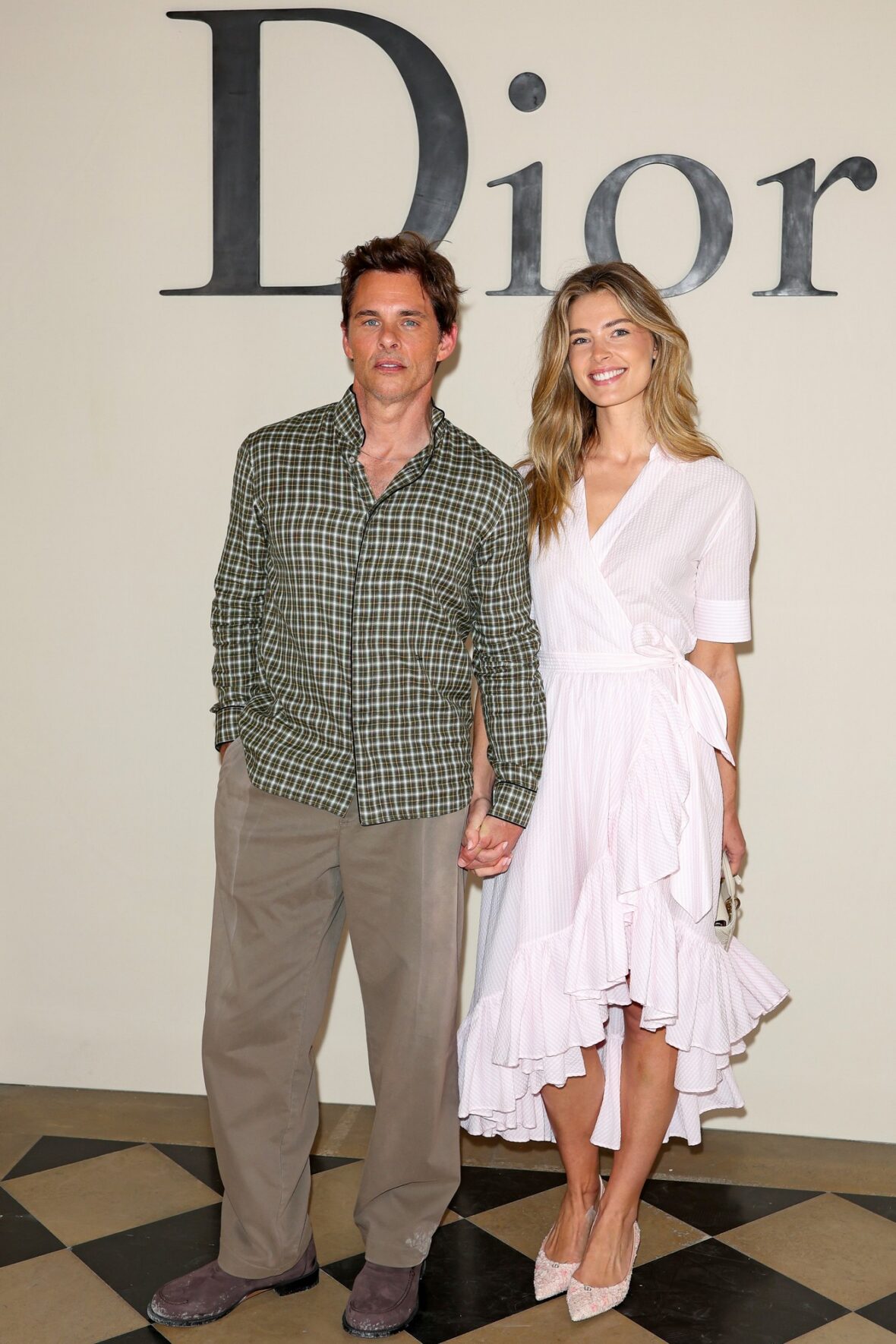 James Marsden and Frederique Brons at the Dior show