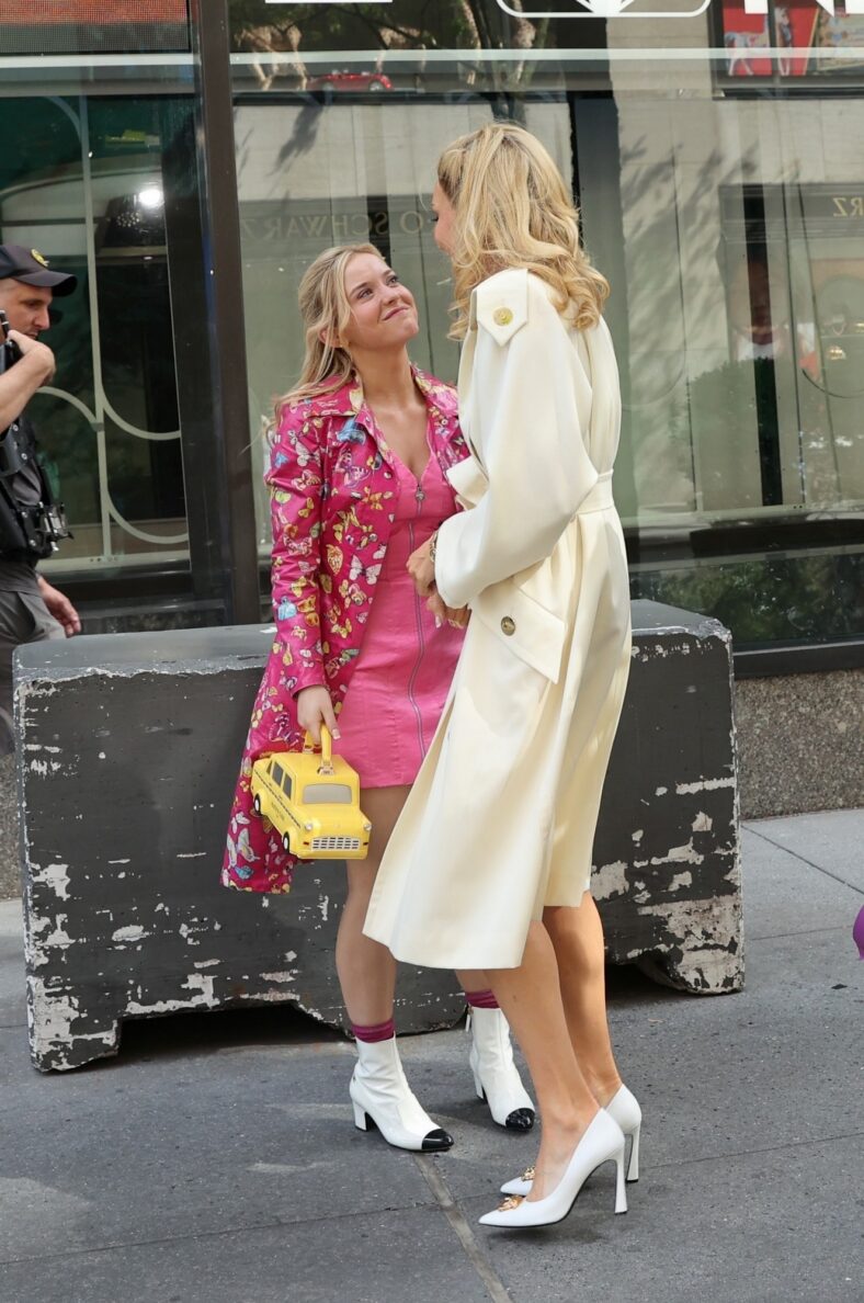Lexi Minetree and June Diane Raphael filming "Elle" season 2 in NYC
