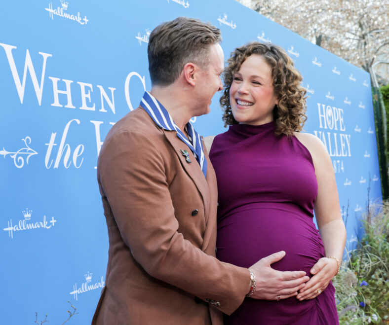 Erin Krakow cradles baby bump on red carpet with husband Ben Rosenbaum