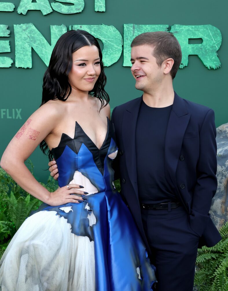 Elizabeth Yu and Gaten Matarazzo at Avatar: The Last Airbender season two premiere