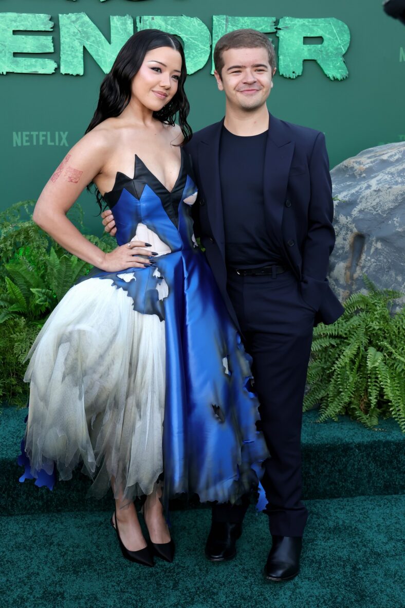Elizabeth Yu and Gaten Matarazzo at Avatar: The Last Airbender season two premiere