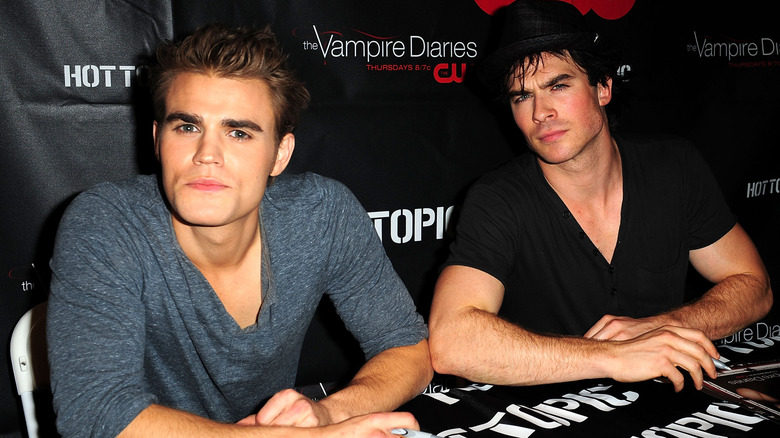 Paul Wesley and Ian Somerhalder meet and greet fans at Vampire Diaries Season 2 cast tour at Hot Topic store at Sunset Place on October 23, 2010