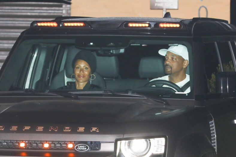 Jada Pinkett Smith and Will Smith in a car together