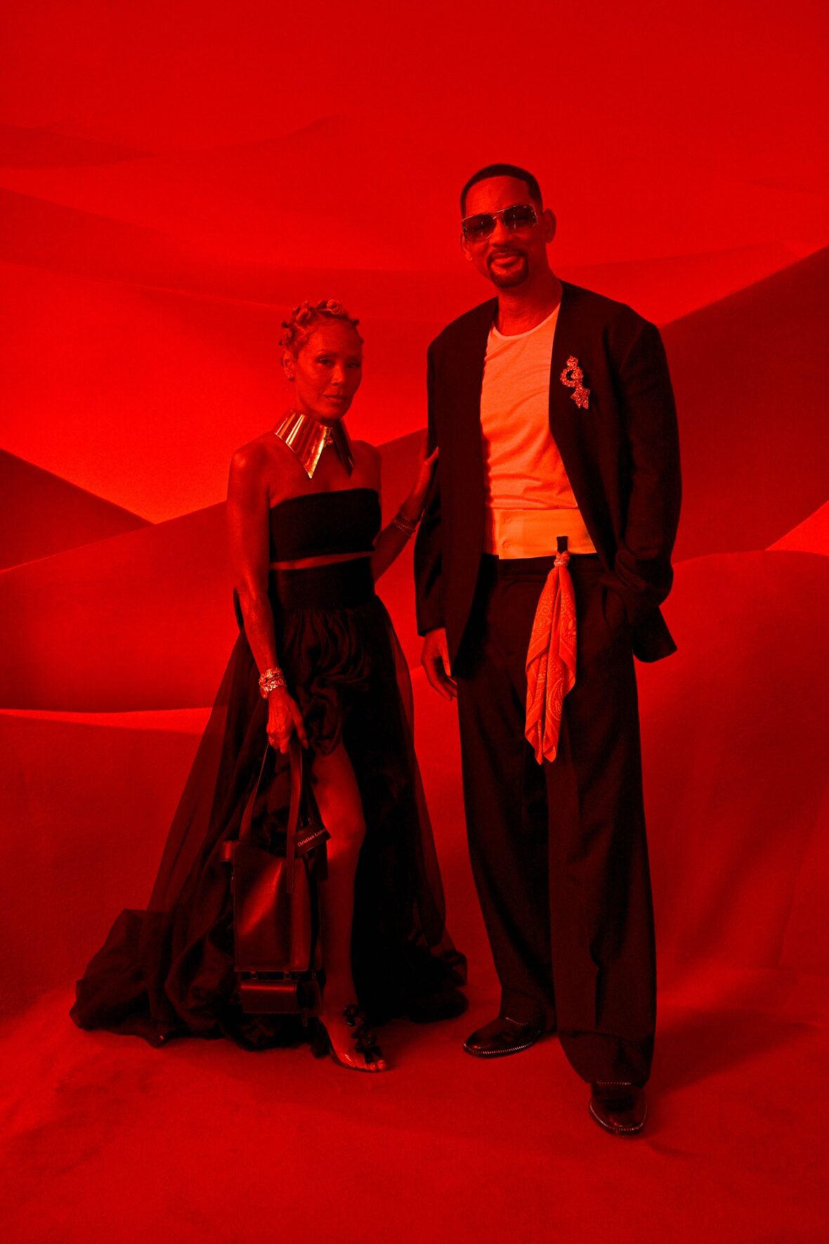 Jada Pinkett Smith and Will Smith attend Christian Louboutin show