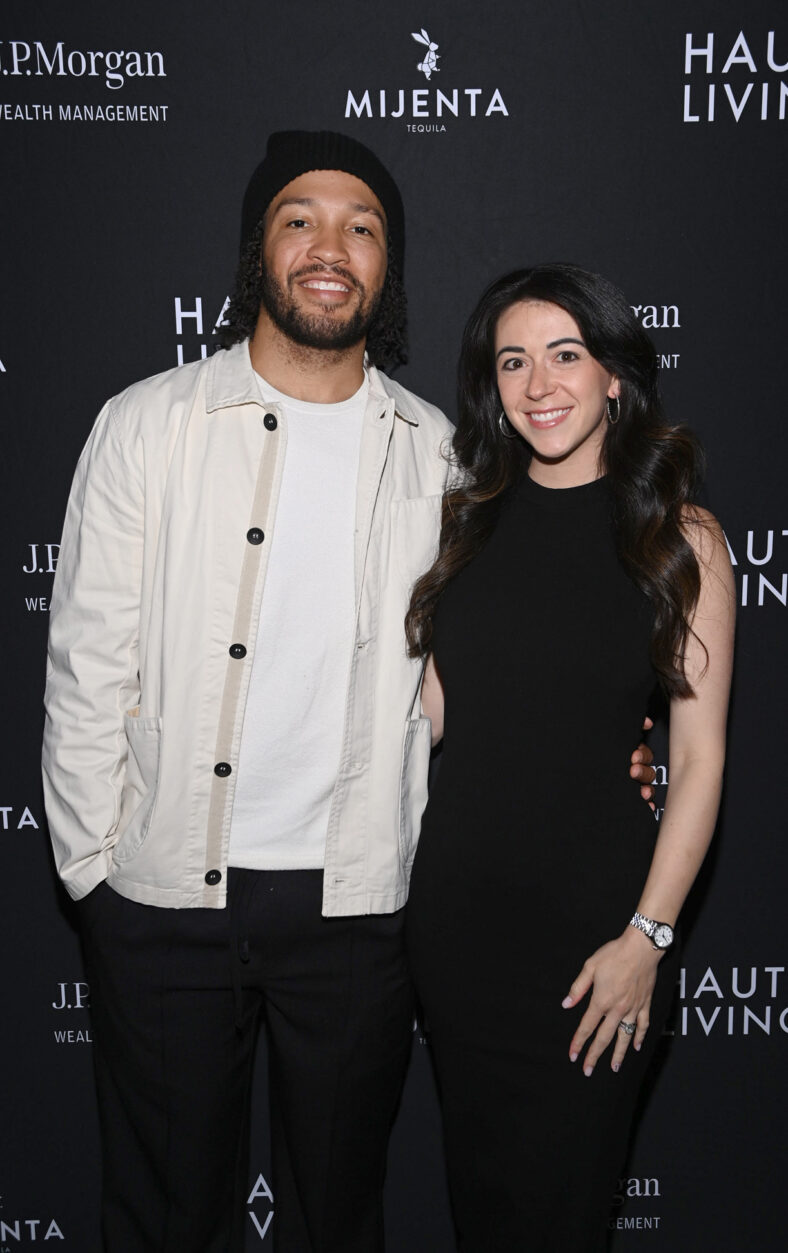 Jalen Brunson and his wife Ali