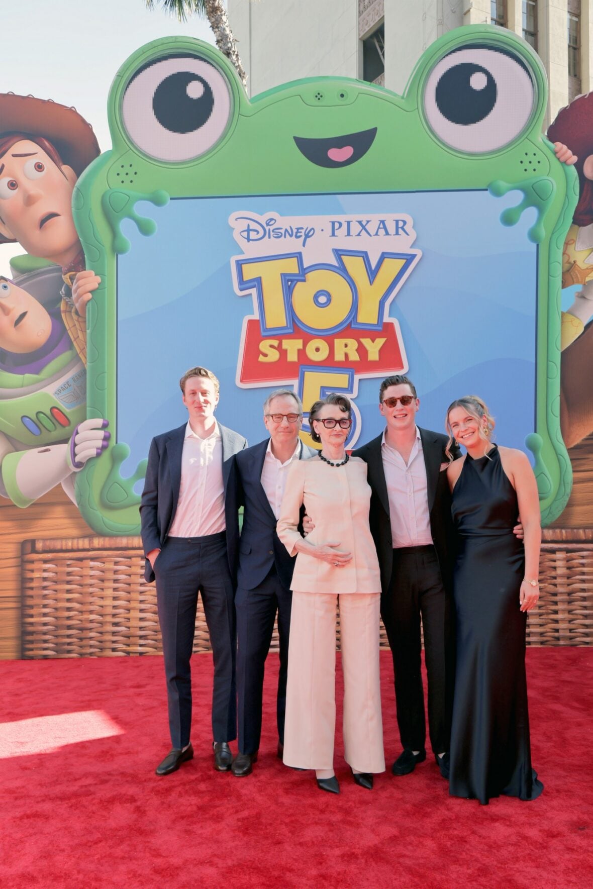 Joan Cusack & family at Toy Story 5 premiere