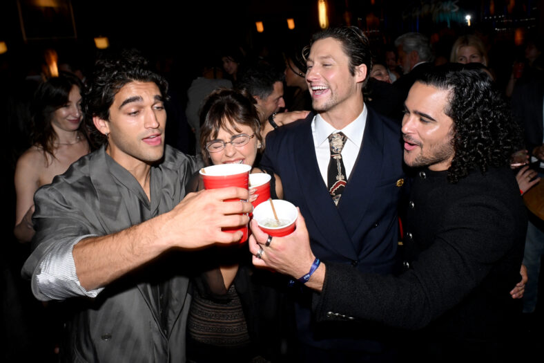 Off Campus cast members enjoying a season one premiere after party