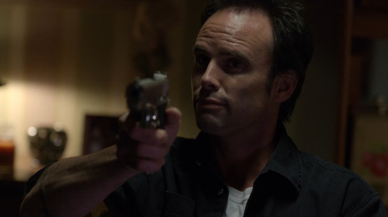 Boyd Crowder points a gun in Justified (2010)