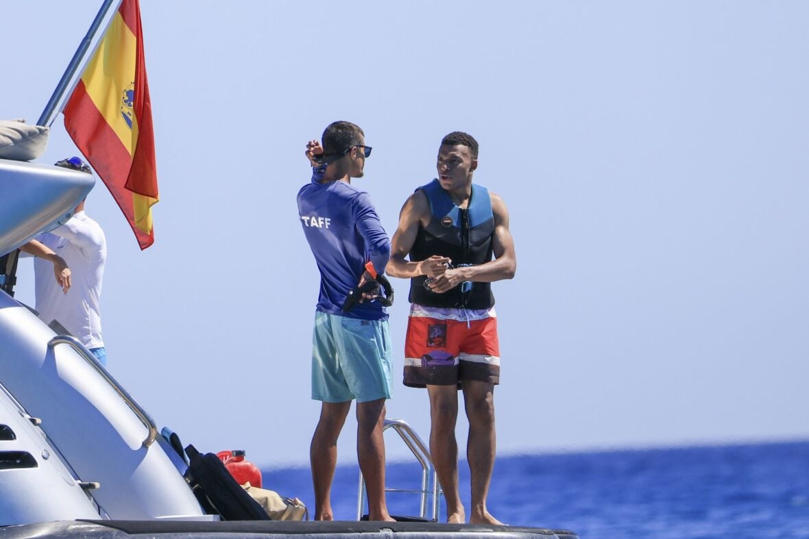 Kylian Mbappé and Ester Expósito on vacation during May 2026 trip