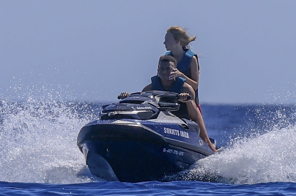 Kylian Mbappé and Ester Expósito on vacation during May 2026 trip