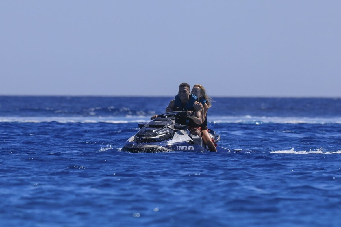 Kylian Mbappé and Ester Expósito on vacation during May 2026 trip