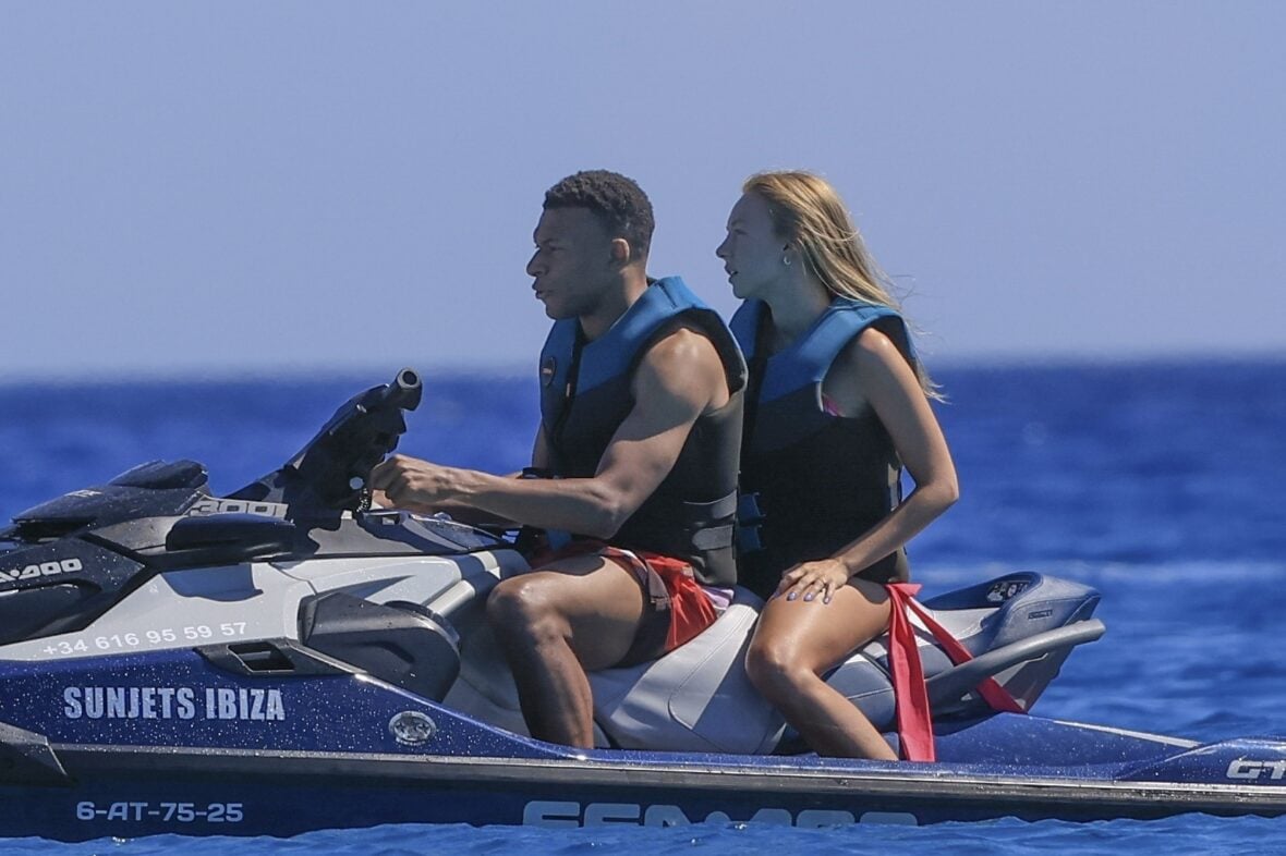 Kylian Mbappé and Ester Expósito on vacation during May 2026 trip