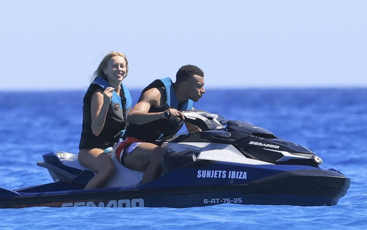 Kylian Mbappé and Ester Expósito on vacation during May 2026 trip