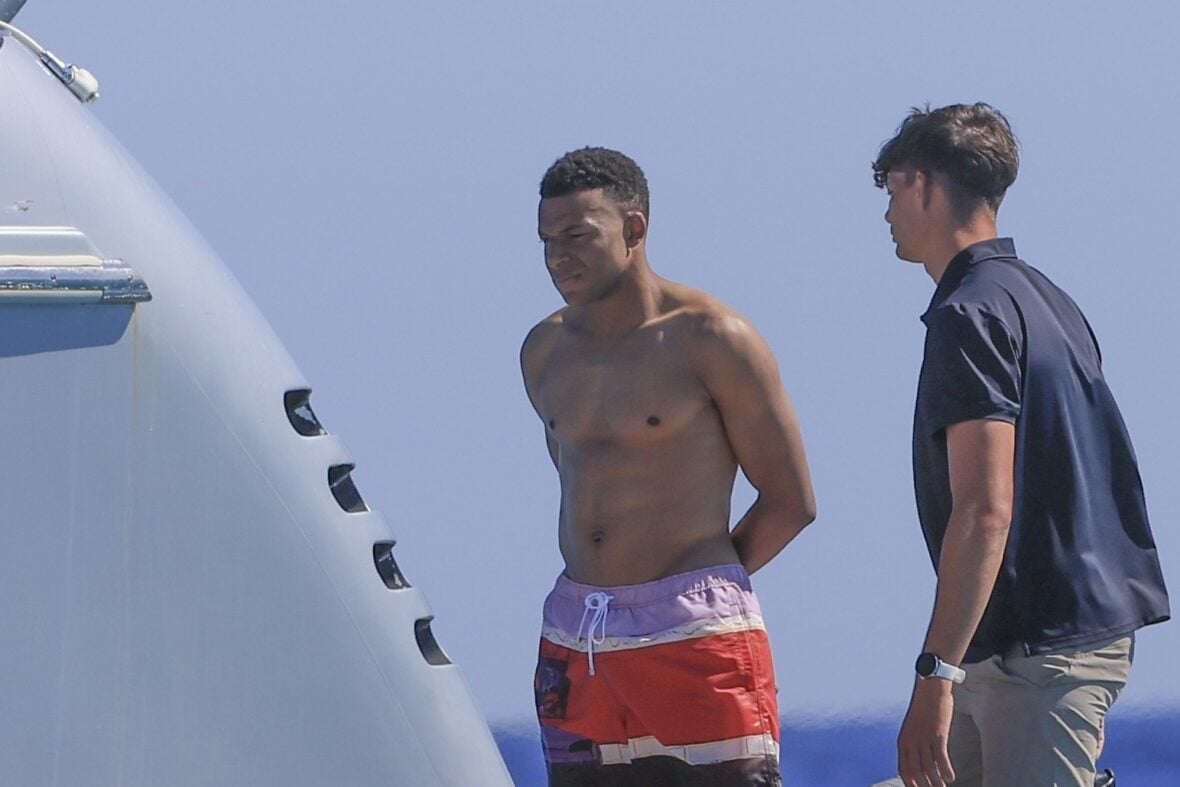 Kylian Mbappé and Ester Expósito on vacation during May 2026 trip