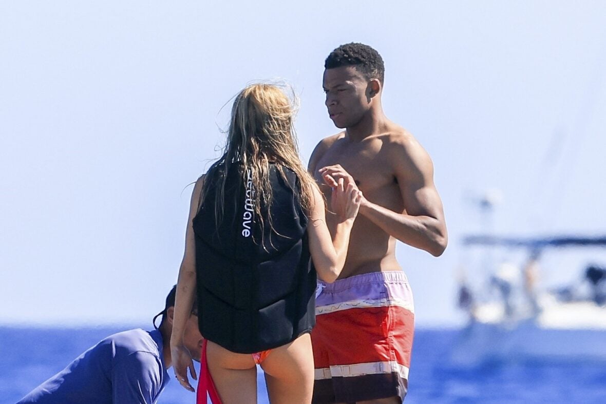 Kylian Mbappé and Ester Expósito on vacation during May 2026 trip