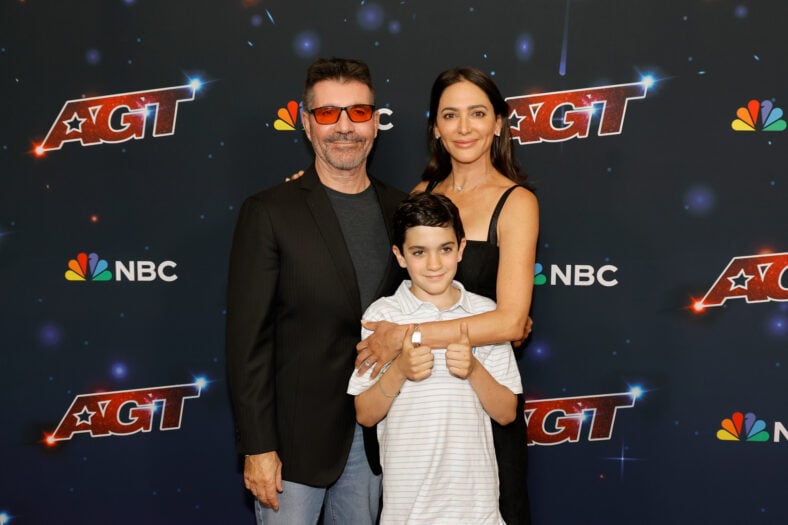 Simon Cowell with Lauren Silverman and their son Eric photo