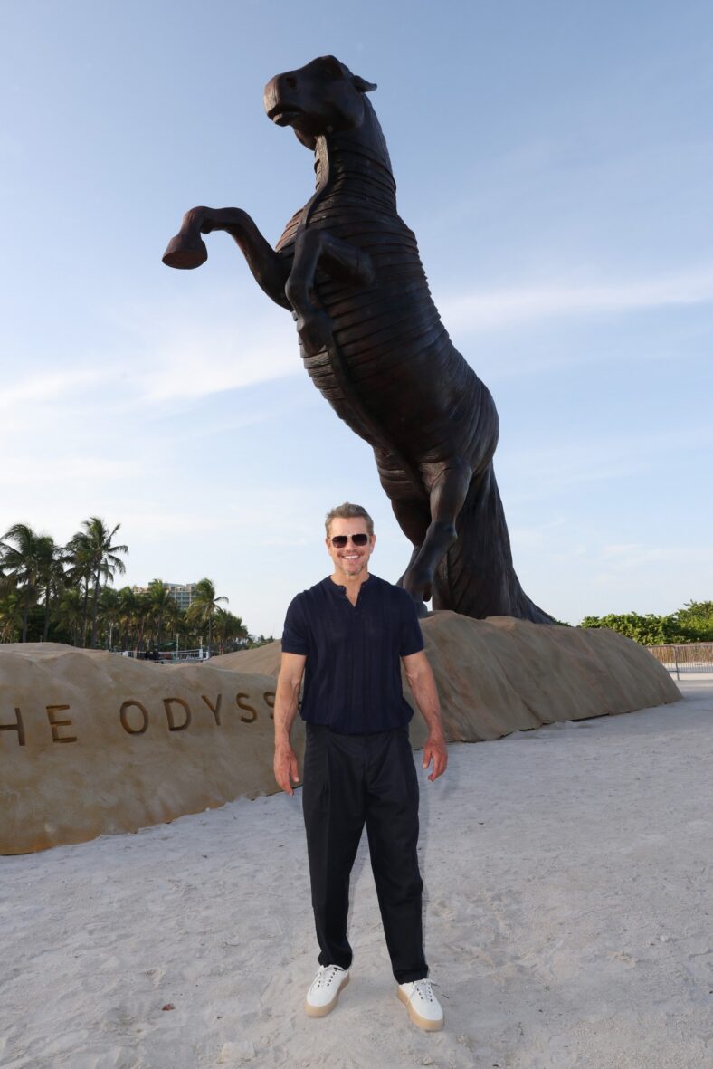 Matt Damon at The Odyssey photo call