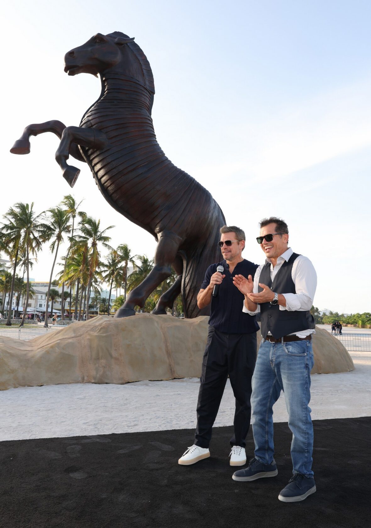Matt Damon and John Leguizamo at The Odyssey photo call