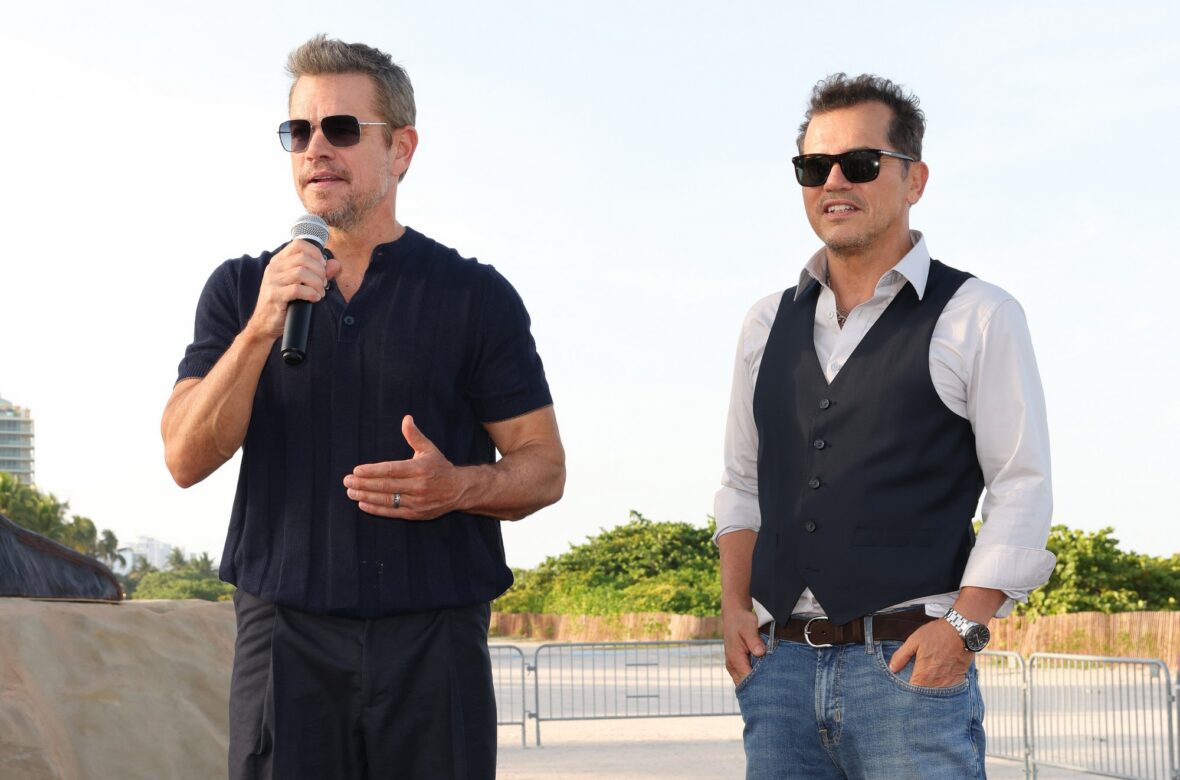 Matt Damon and John Leguizamo at The Odyssey photo call