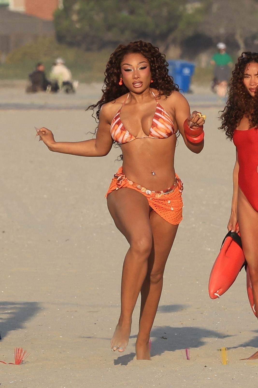 Megan thee Stallion films a concert scene for the "Baywatch" reboot