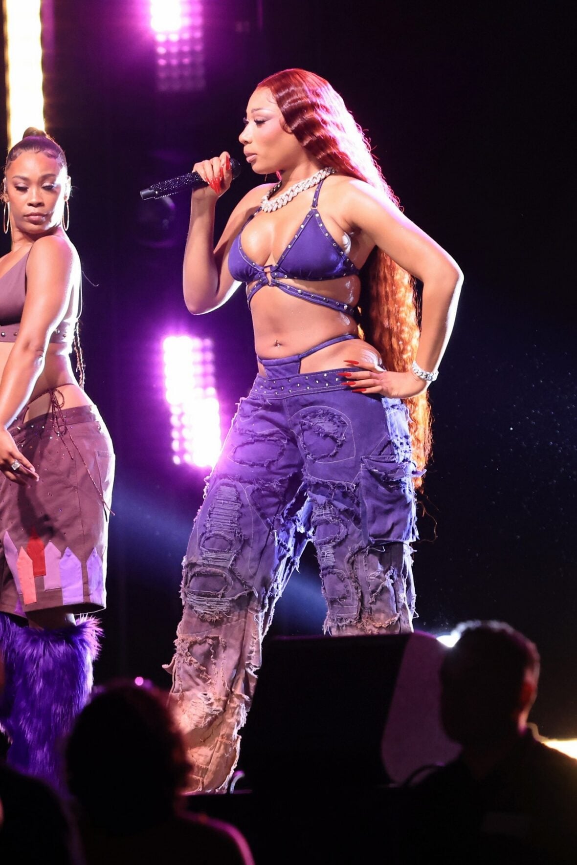 Megan thee Stallion films a concert scene for the "Baywatch" reboot