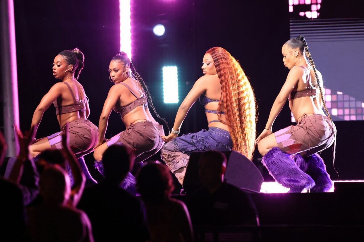 Megan thee Stallion films a concert scene for the "Baywatch" reboot