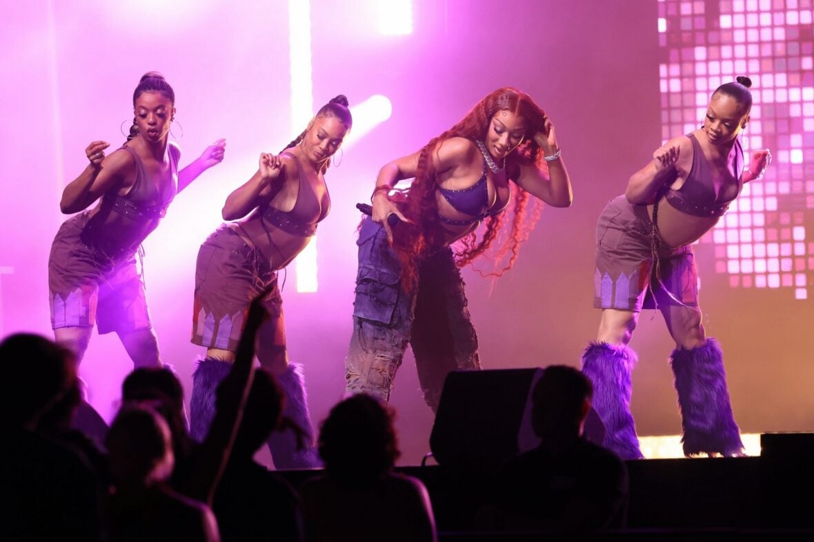 Megan thee Stallion films a concert scene for the "Baywatch" reboot