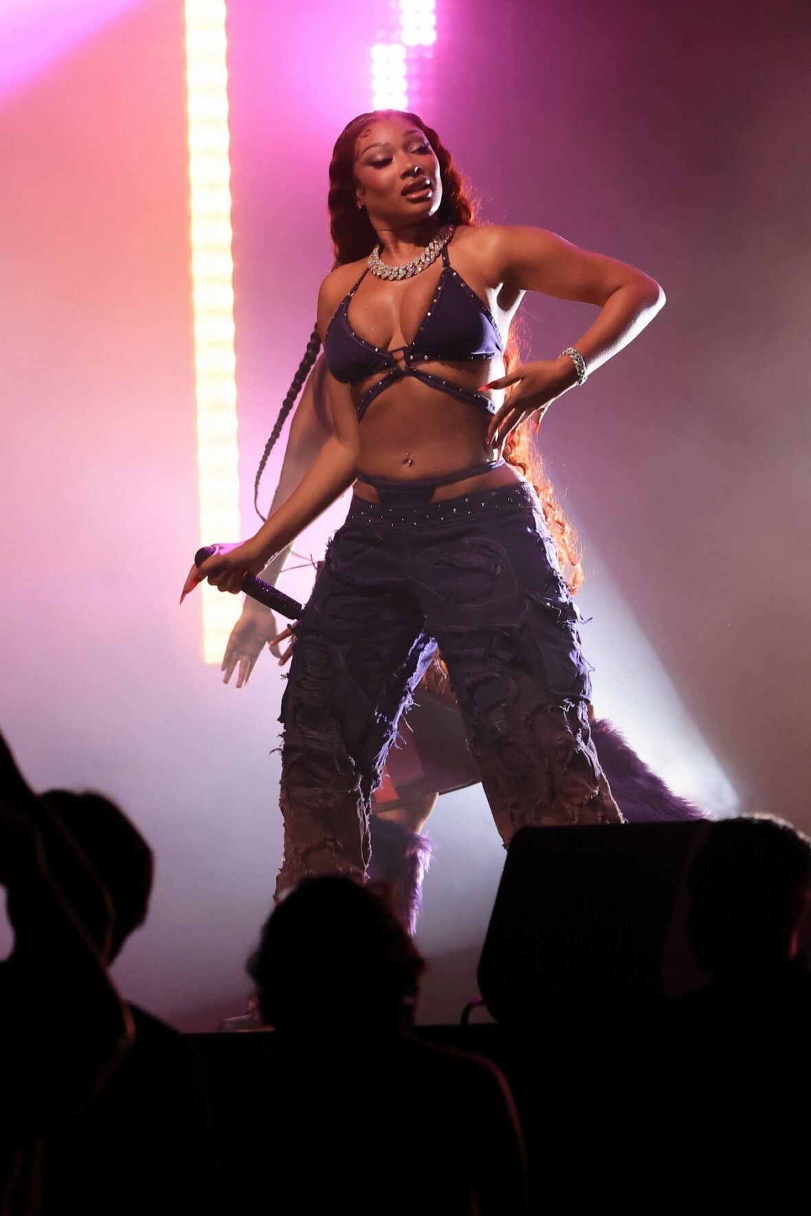 Megan thee Stallion films a concert scene for the "Baywatch" reboot