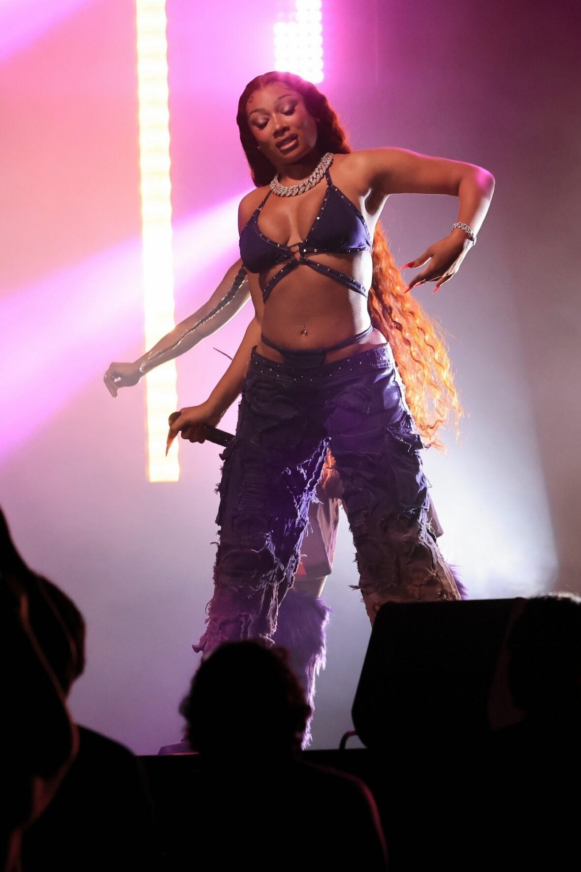 Megan thee Stallion films a concert scene for the "Baywatch" reboot